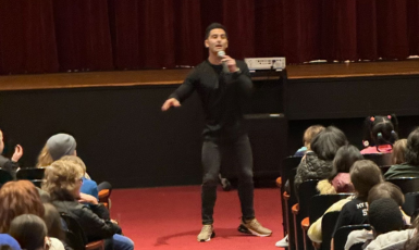 Youth motivational speaker Jordan Toma spoke to the students of JHS at Boonton High School.